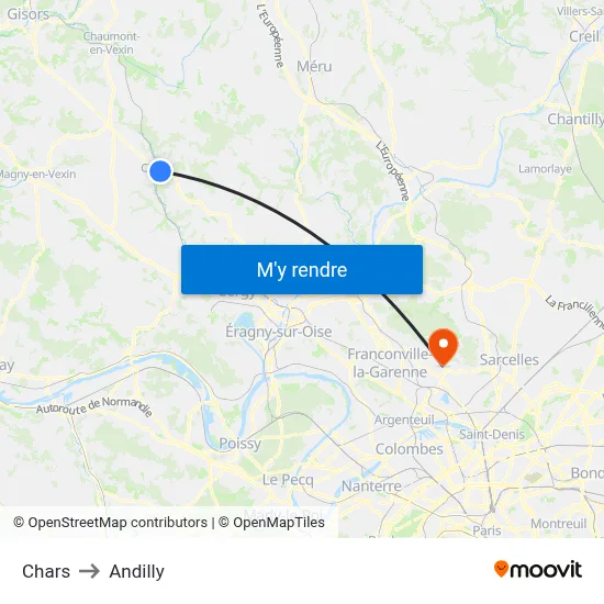 Chars to Andilly map