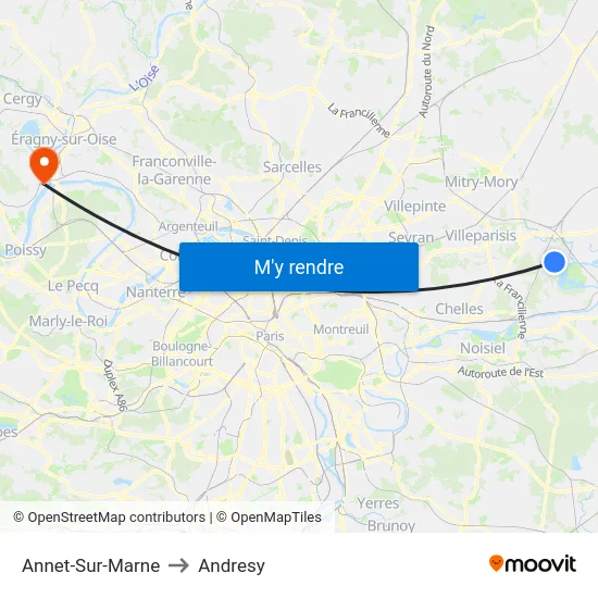 Annet-Sur-Marne to Andresy map