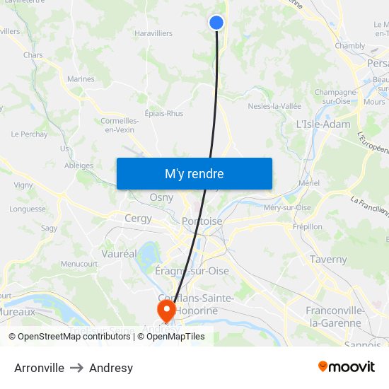 Arronville to Arronville map