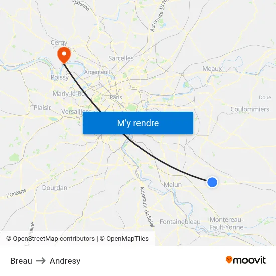 Breau to Andresy map