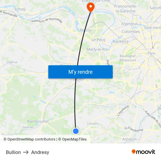 Bullion to Andresy map