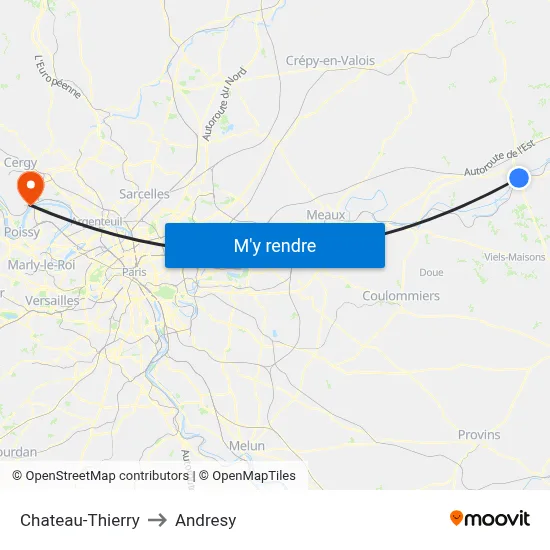 Chateau-Thierry to Andresy map