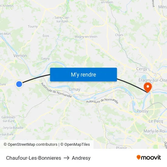 Chaufour-Les-Bonnieres to Andresy map