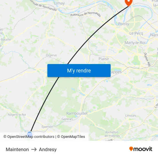 Maintenon to Andresy map