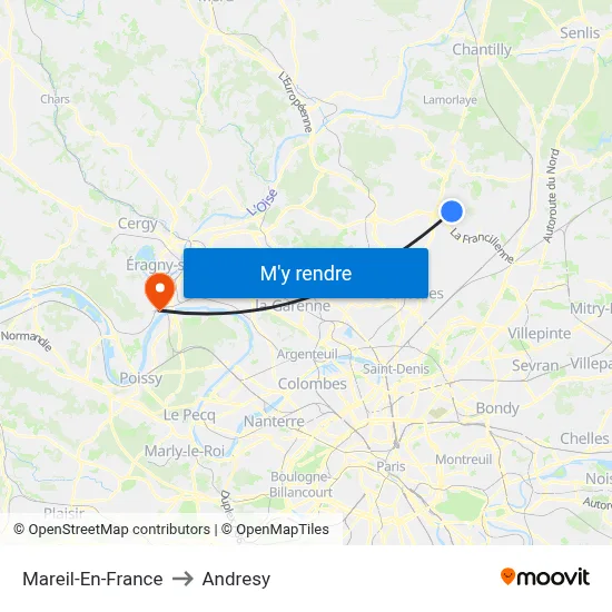 Mareil-En-France to Andresy map