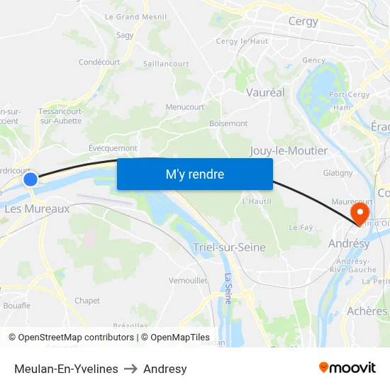 Meulan-En-Yvelines to Andresy map