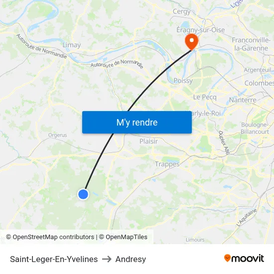 Saint-Leger-En-Yvelines to Andresy map