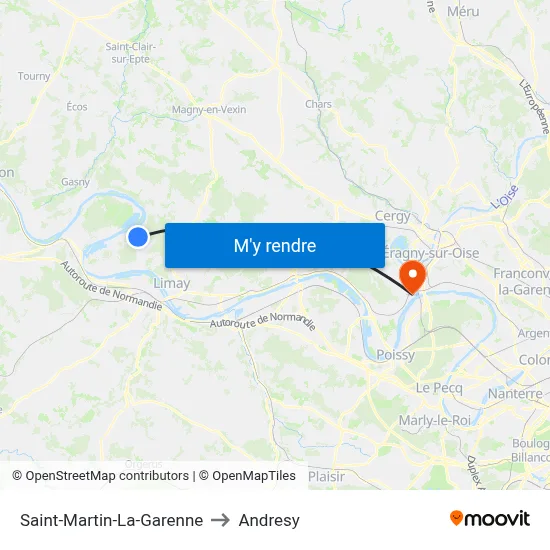 Saint-Martin-La-Garenne to Andresy map