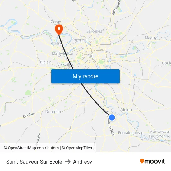 Saint-Sauveur-Sur-Ecole to Andresy map