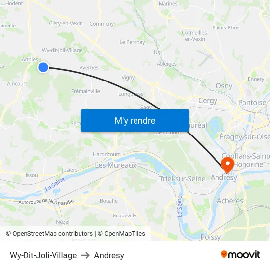 Wy-Dit-Joli-Village to Andresy map