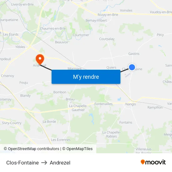 Clos-Fontaine to Andrezel map