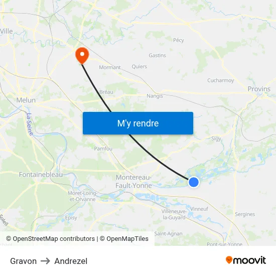 Gravon to Andrezel map