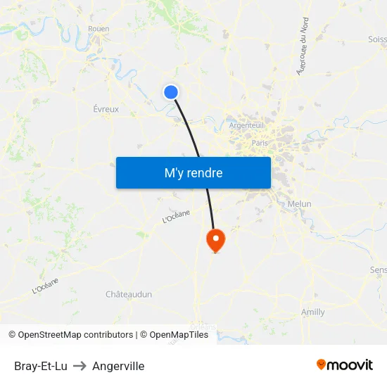 Bray-Et-Lu to Angerville map