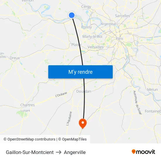 Gaillon-Sur-Montcient to Angerville map