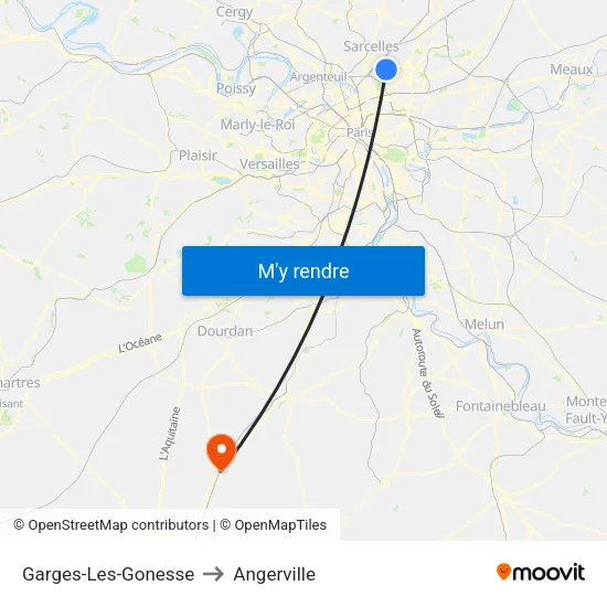 Garges-Les-Gonesse to Angerville map