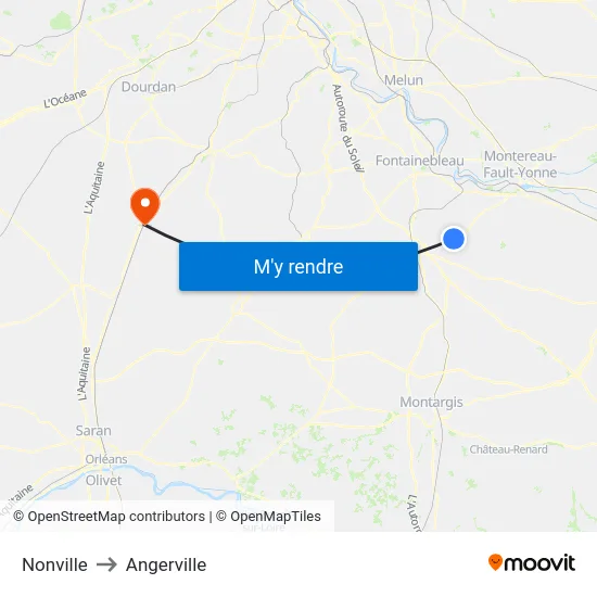 Nonville to Angerville map