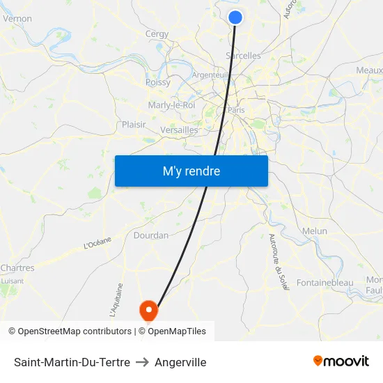 Saint-Martin-Du-Tertre to Angerville map