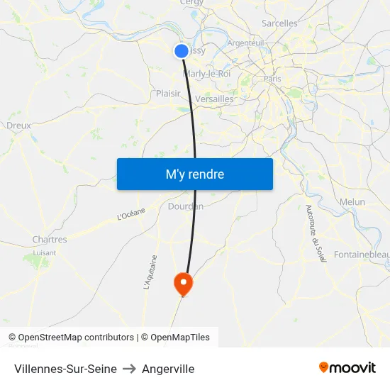 Villennes-Sur-Seine to Angerville map