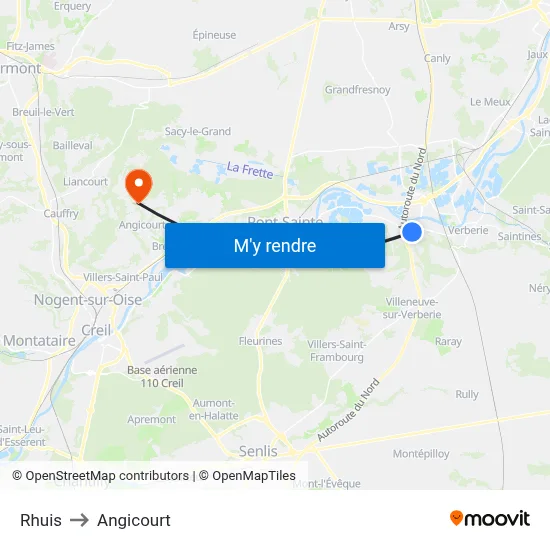 Rhuis to Angicourt map