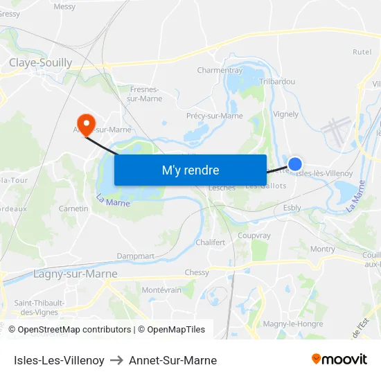 Isles-Les-Villenoy to Annet-Sur-Marne map