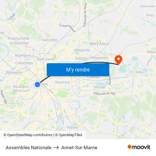 Assemblée Nationale to Annet-Sur-Marne map