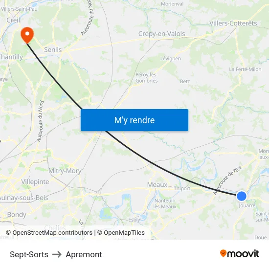 Sept-Sorts to Apremont map