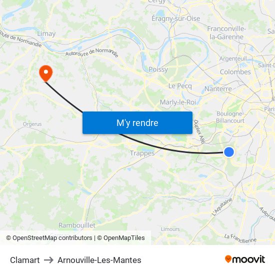 Clamart to Clamart map