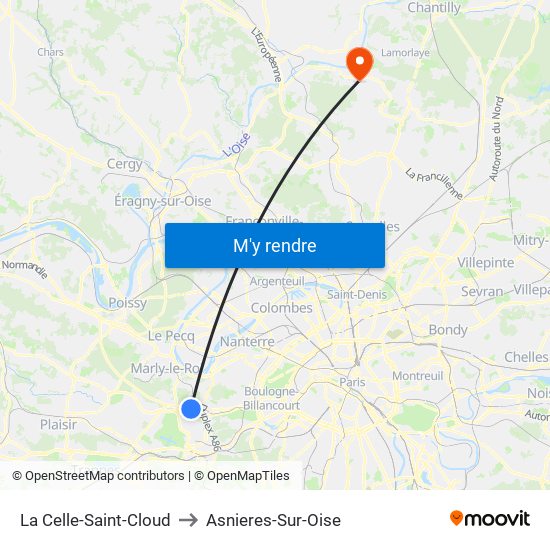 La Celle-Saint-Cloud to La Celle-Saint-Cloud map