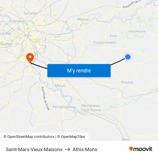 Saint-Mars-Vieux-Maisons to Athis-Mons map