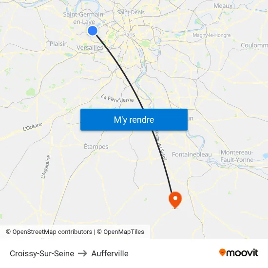 Croissy-Sur-Seine to Aufferville map