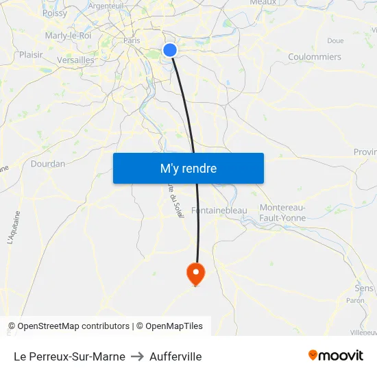 Le Perreux-Sur-Marne to Aufferville map