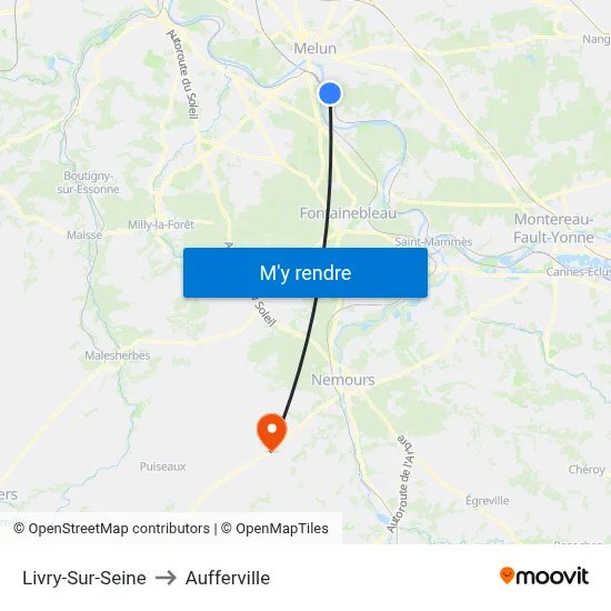 Livry-Sur-Seine to Aufferville map