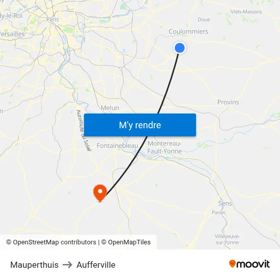 Mauperthuis to Aufferville map