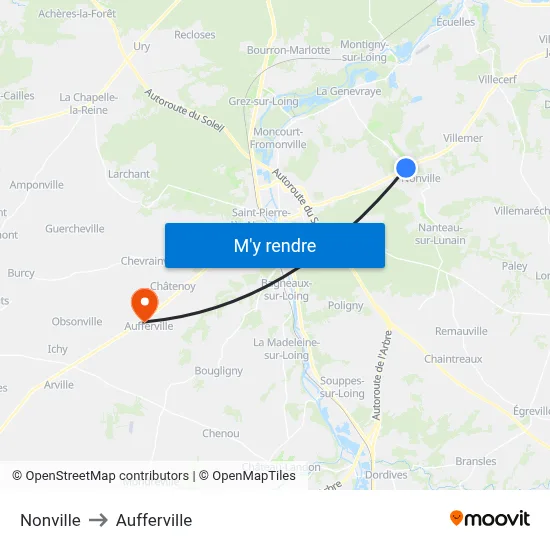 Nonville to Aufferville map