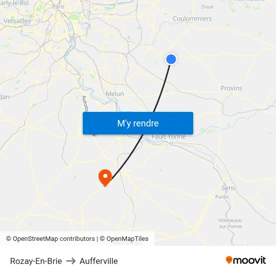 Rozay-En-Brie to Aufferville map