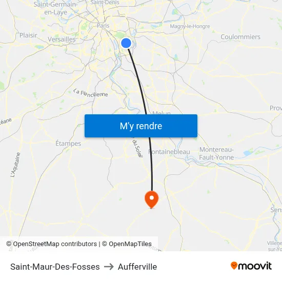 Saint-Maur-Des-Fosses to Aufferville map