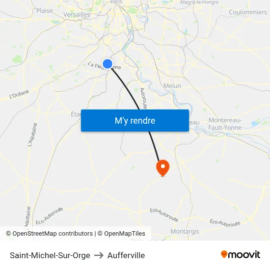 Saint-Michel-Sur-Orge to Aufferville map