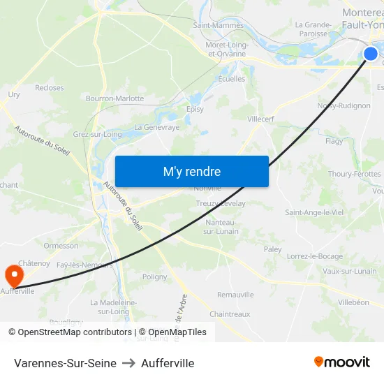 Varennes-Sur-Seine to Aufferville map