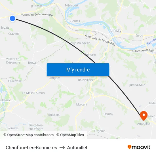 Chaufour-Les-Bonnieres to Autouillet map