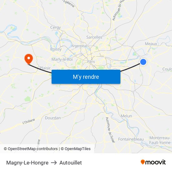 Magny-Le-Hongre to Magny-Le-Hongre map