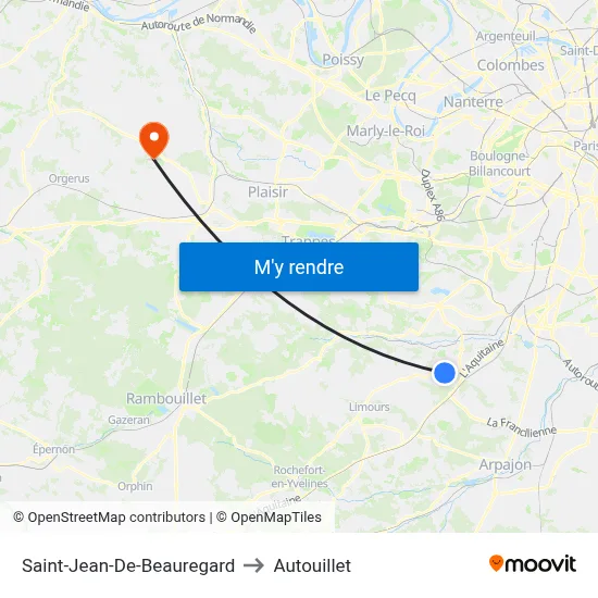 Saint-Jean-De-Beauregard to Autouillet map