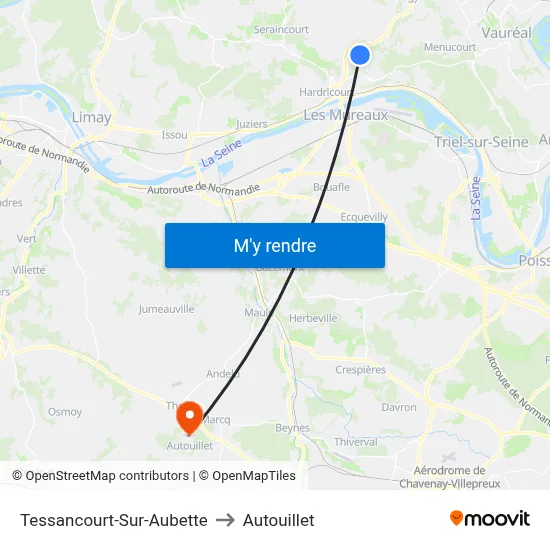 Tessancourt-Sur-Aubette to Autouillet map