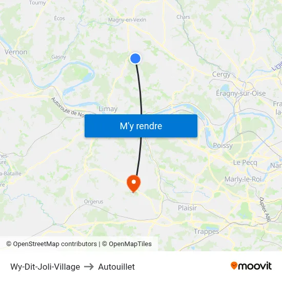 Wy-Dit-Joli-Village to Autouillet map