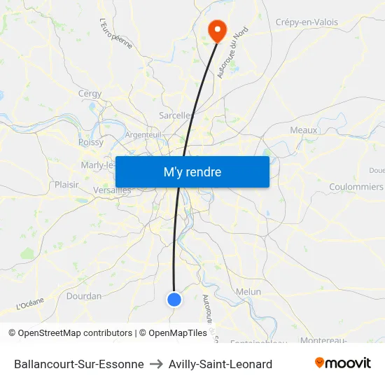 Ballancourt-Sur-Essonne to Avilly-Saint-Leonard map
