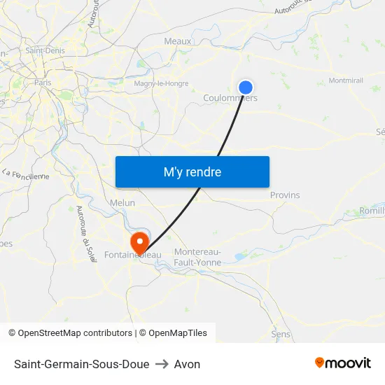 Saint-Germain-Sous-Doue to Avon map