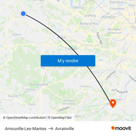 Arnouville-Les-Mantes to Arnouville-Les-Mantes map