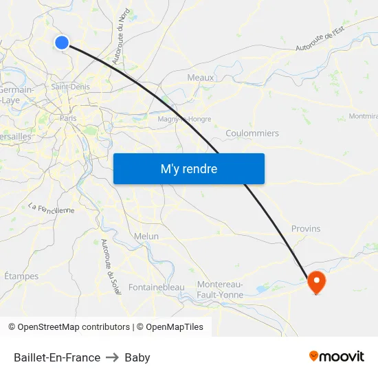 Baillet-En-France to Baby map