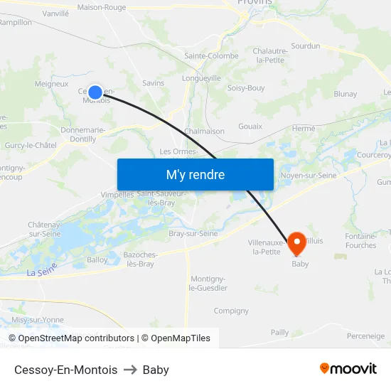 Cessoy-En-Montois to Baby map