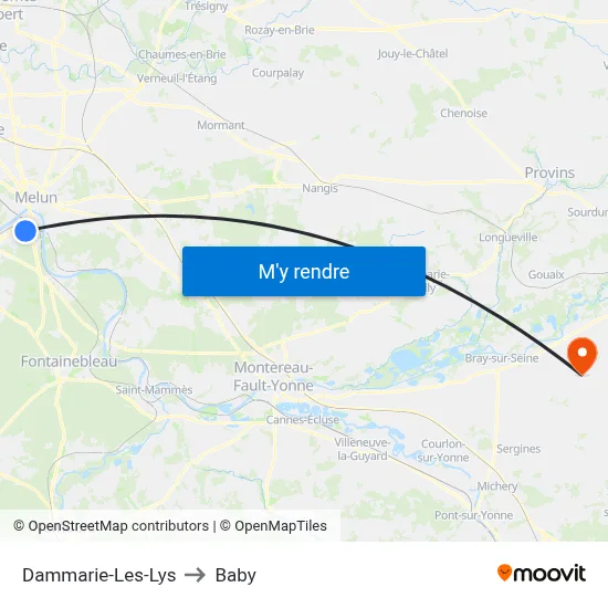 Dammarie-Les-Lys to Baby map