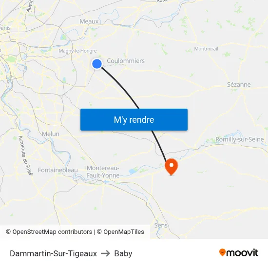 Dammartin-Sur-Tigeaux to Baby map